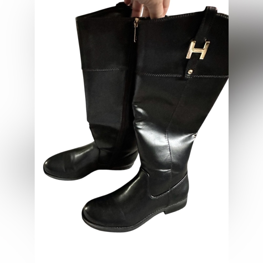 TOMMY HILFIGER Women's Shyenne Equestrian Boots Black Size 6.5 NWOT